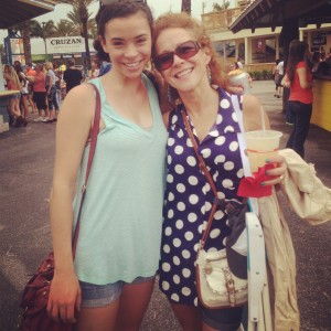 Here is a shot of Adrienne with her mom at a concert.